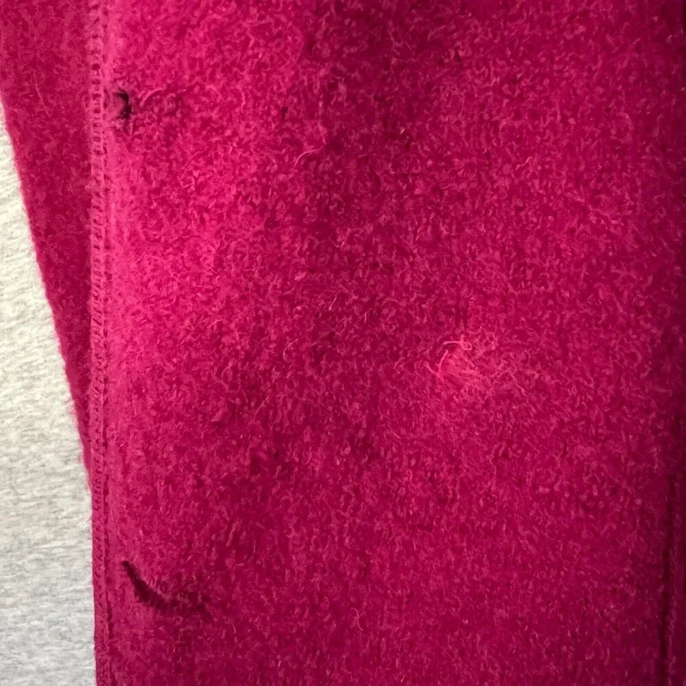 Appleseeds Cardigan Jacket Womens Small Pink Fushia Boiled Wool Cozy Prep Barbie